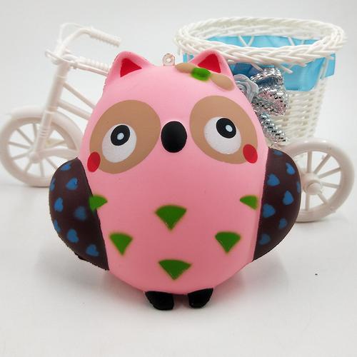 2019新款pusquishy慢回弹减压玩具仿真动物 卡通猫头鹰 厂家批发
